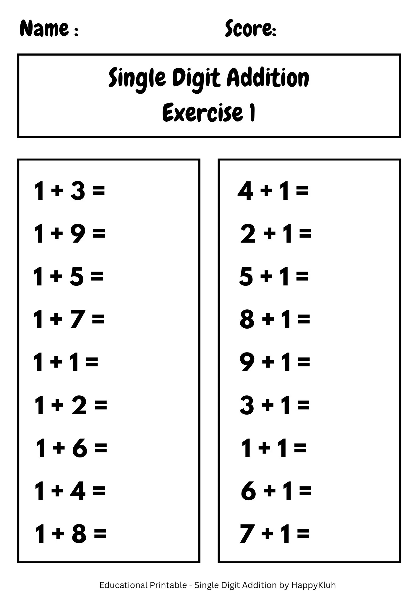 Free Printables For Kids Math