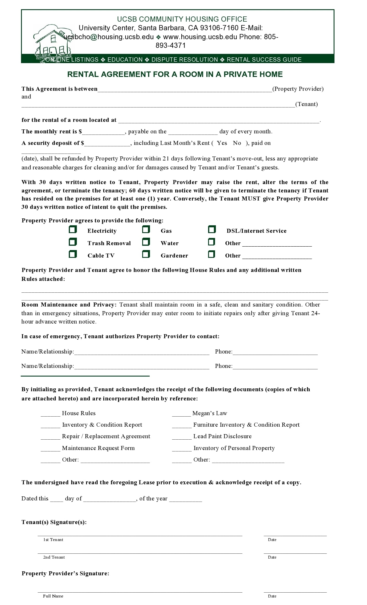 30 Simple One Page Rental Agreements Word TemplateArchive