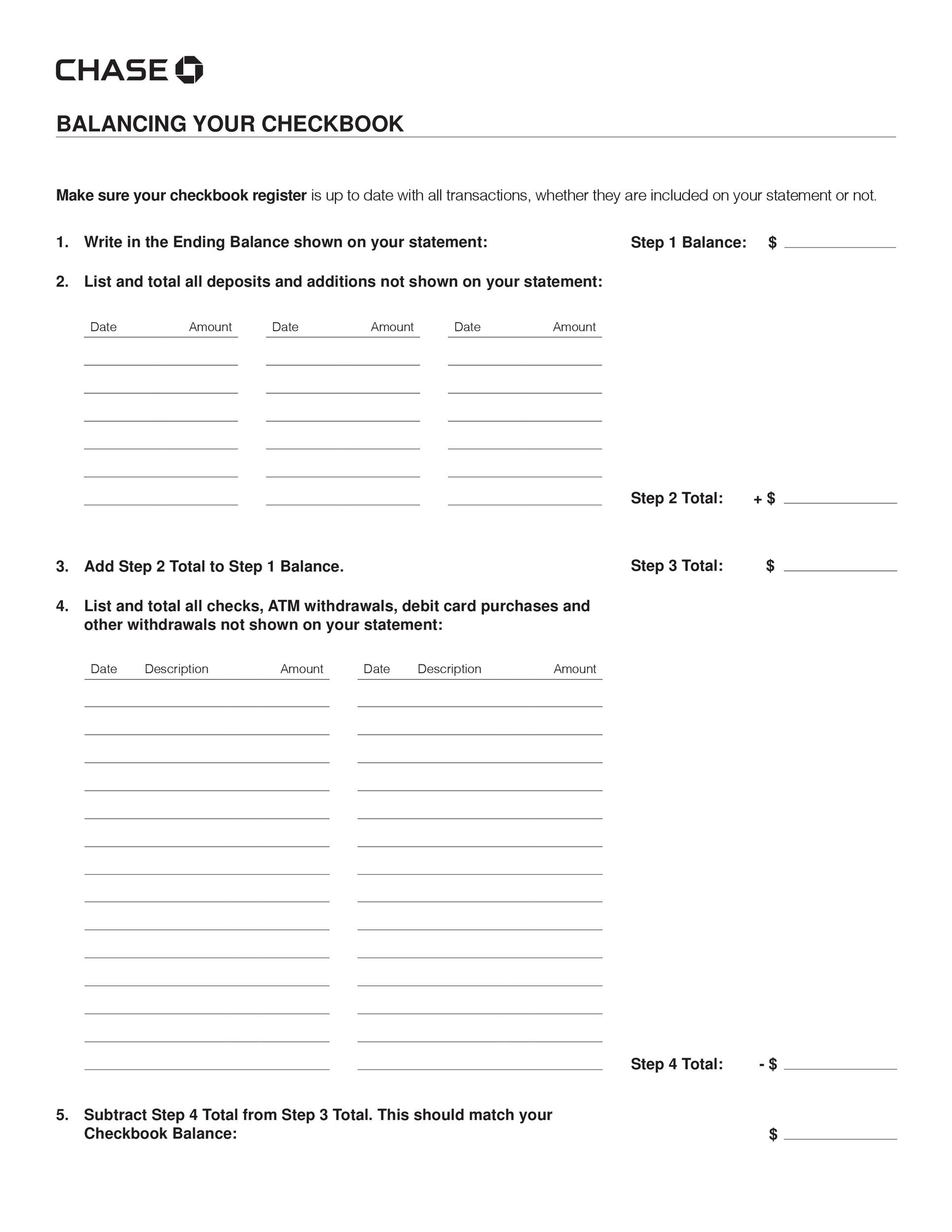 39 Checkbook Register Templates 100 Free Printable TemplateLab
