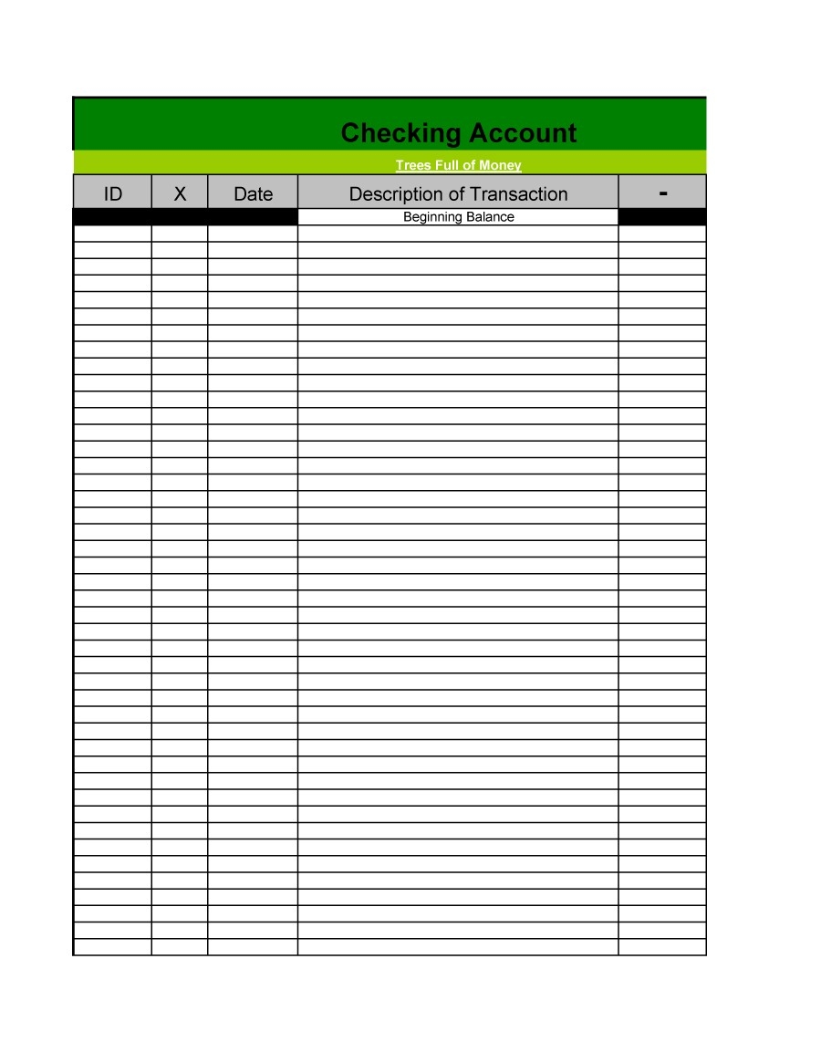 39 Checkbook Register Templates 100 Free Printable TemplateLab