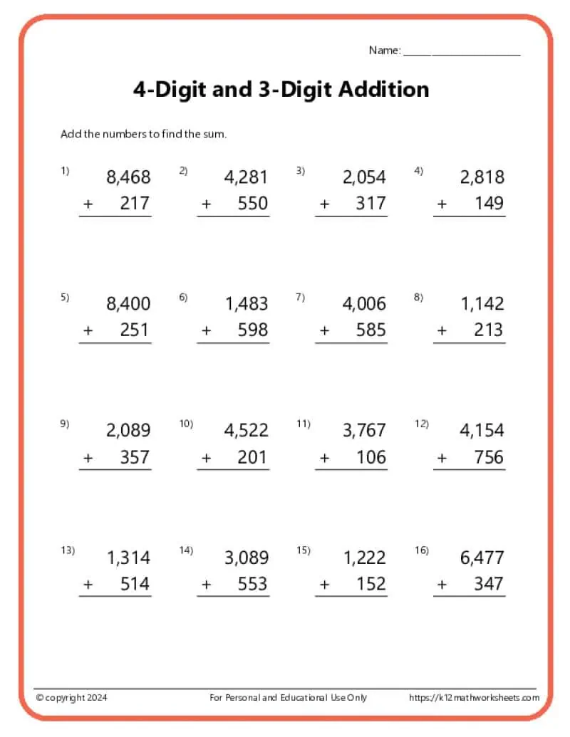 3rd Grade Addition Worksheets 3rd Grade Addition Worksheets