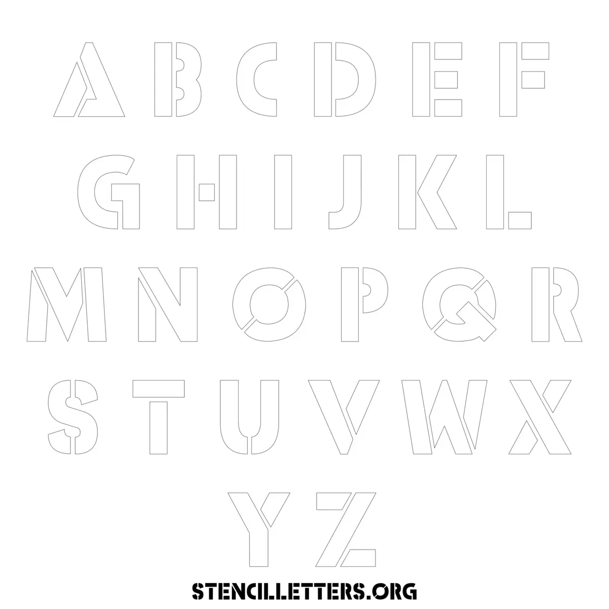 4 Inch To 10 Inch Upper Lowercase Alphabet Stencils Stencil Letters Org