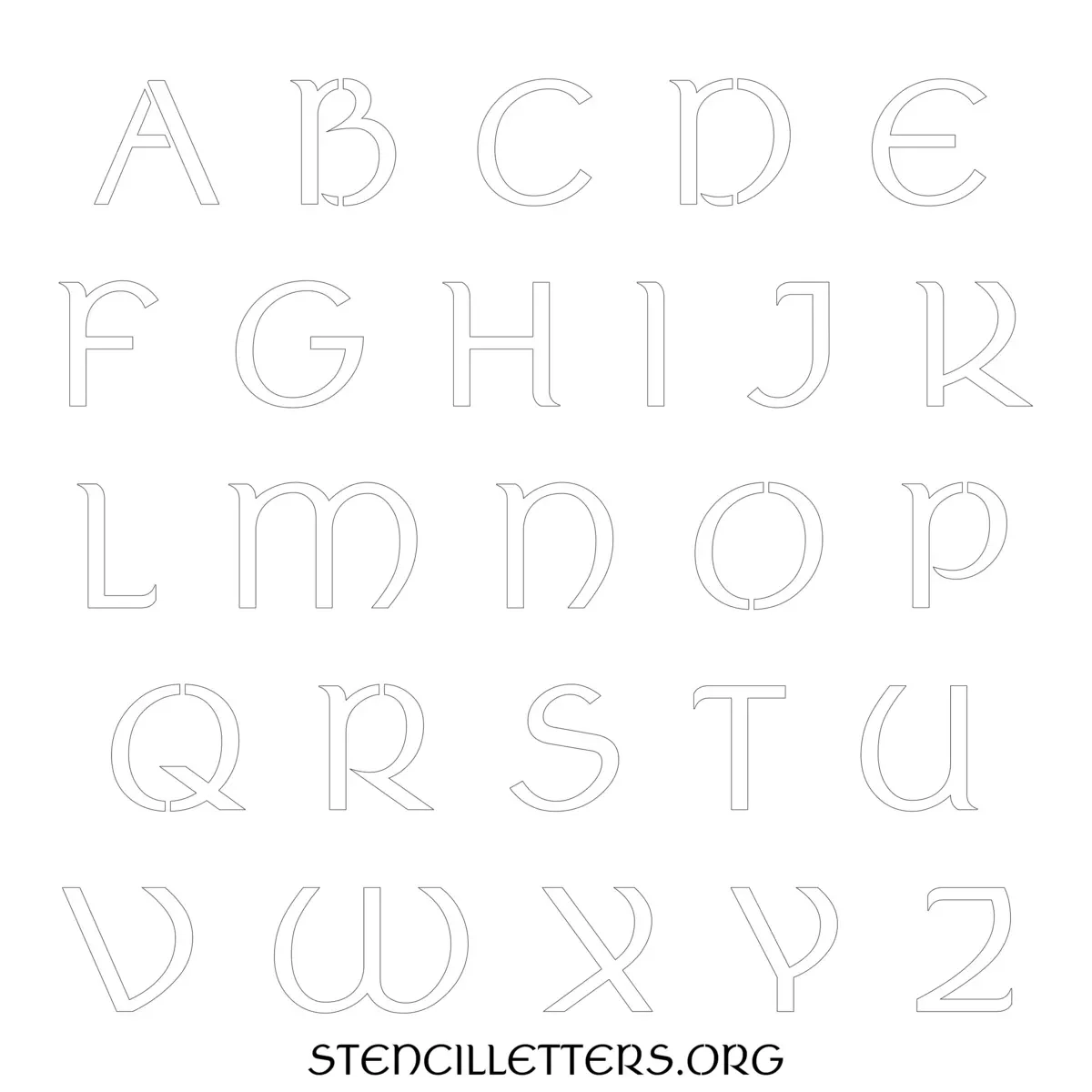 Free Printable Letter Stencils Font
