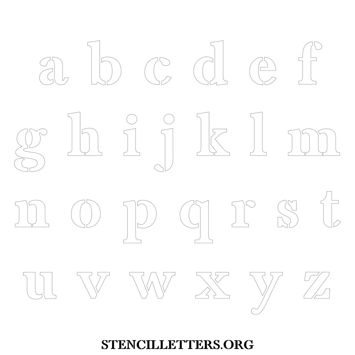 4 Inch To 10 Inch Upper Lowercase Alphabet Stencils Stencil Letters Org