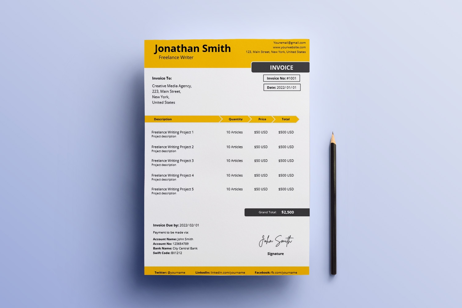 40 Best Invoice Templates For Word Free Pro 2025 Design Shack