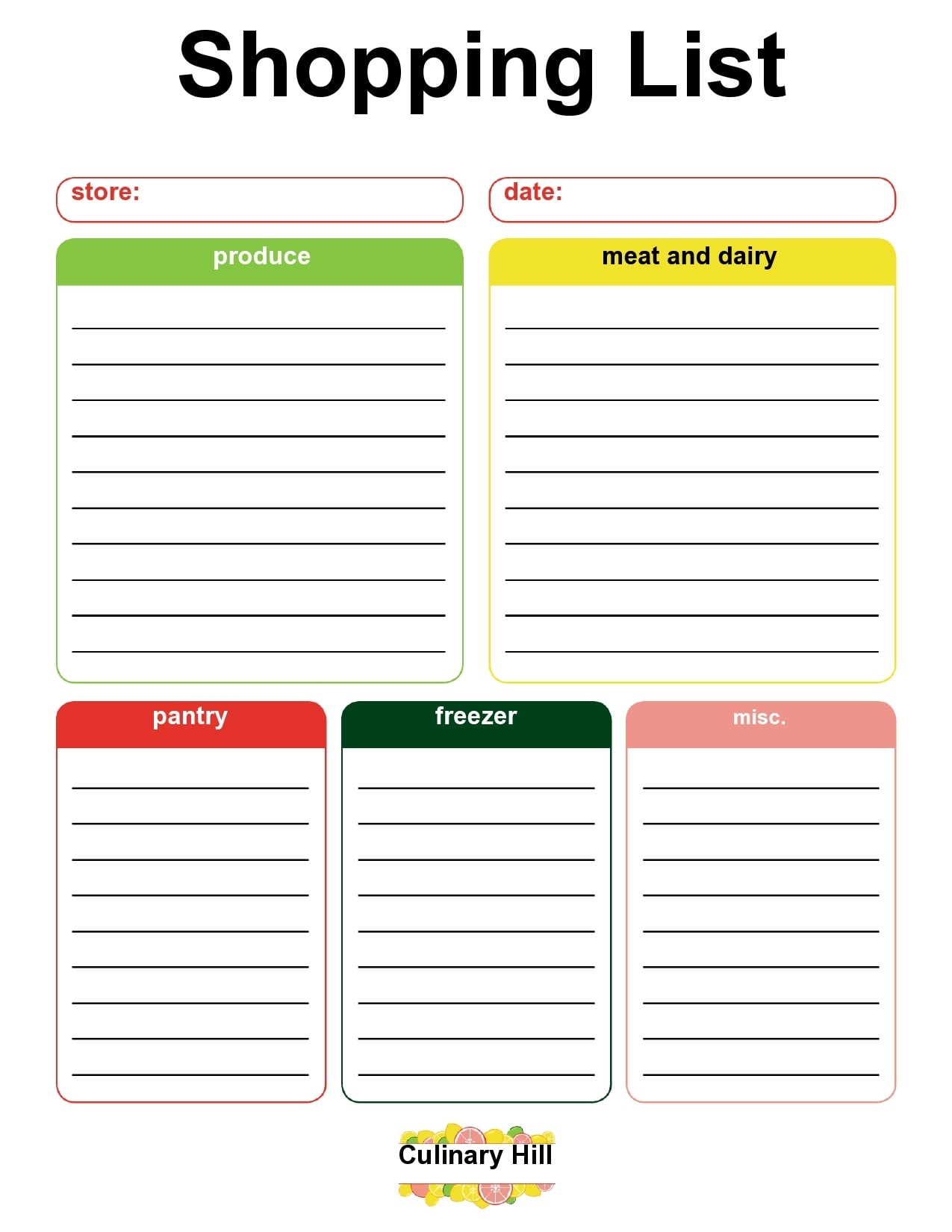 40 Grocery Shopping List Templates 100 FREE 