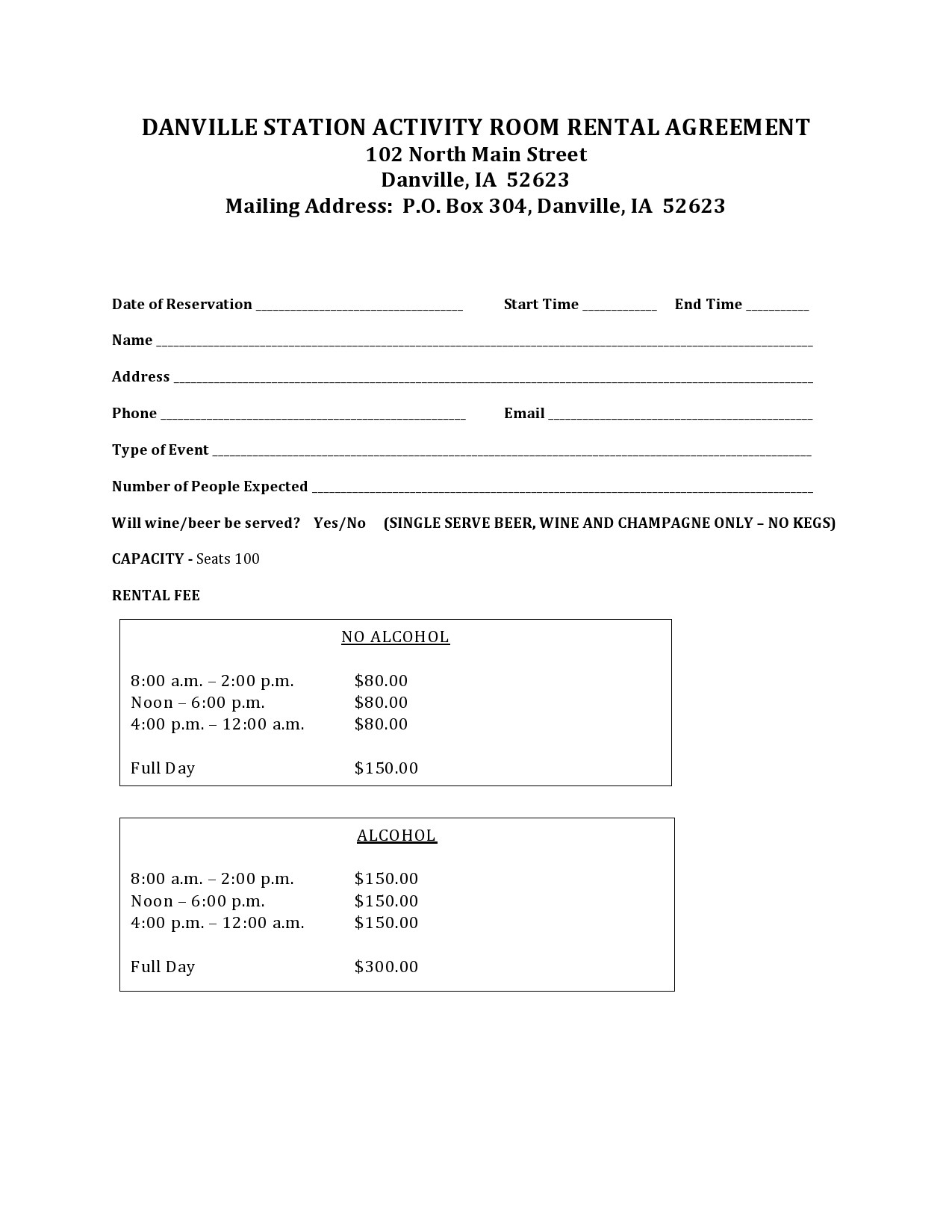 Simple Rental Agreement Free Printable Pdf