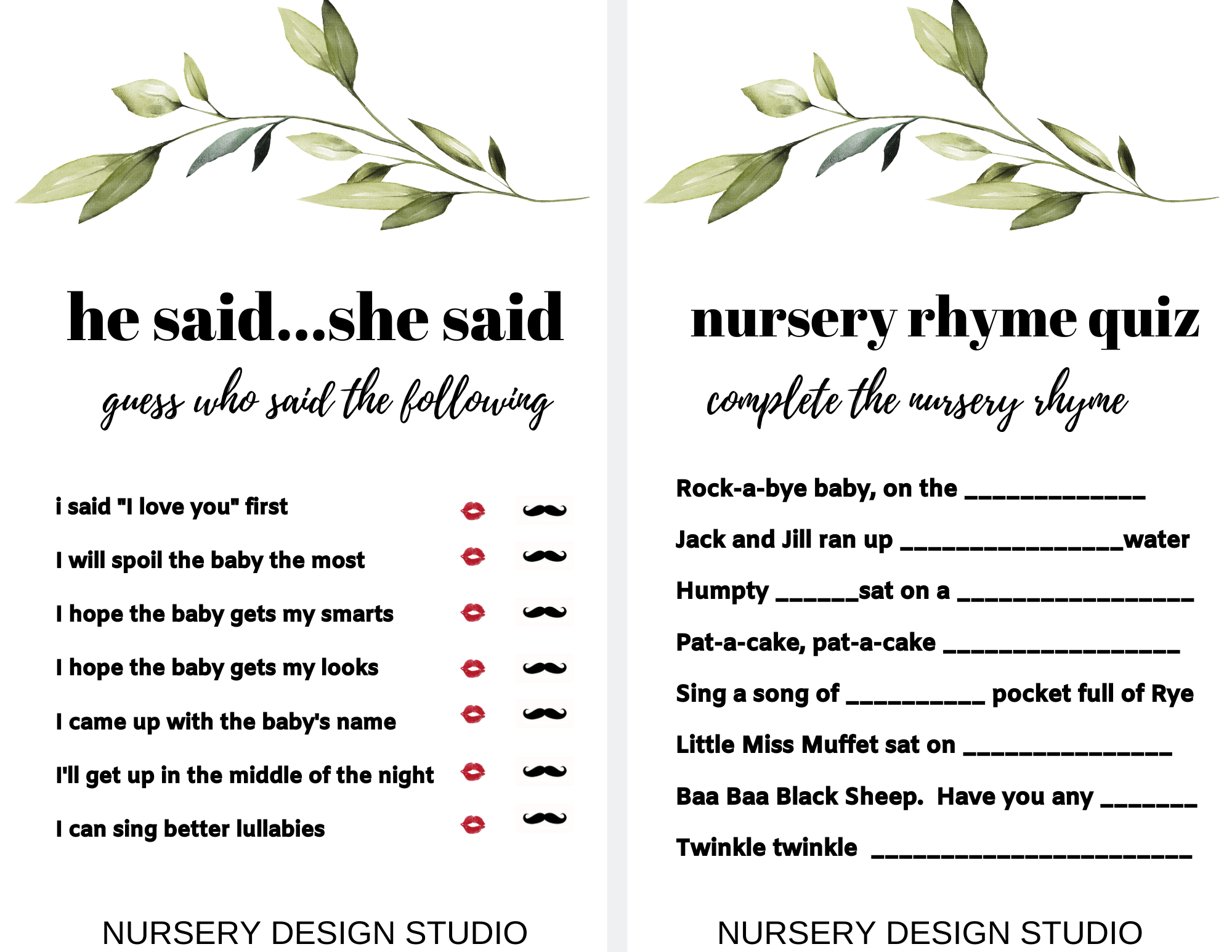 44 FREE BABY SHOWER GAMES PRINTABLES SO FUN TO PLAY Nursery Design Studio