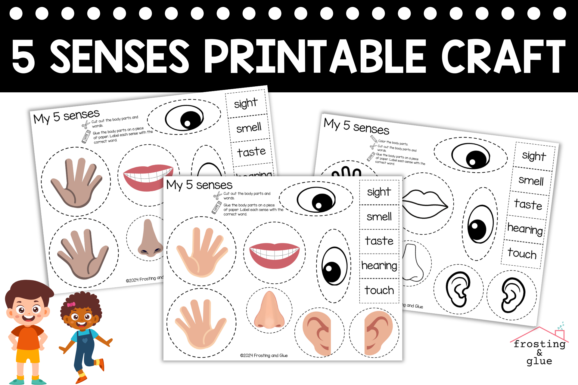 5 Senses Printable Craft For Kids Frosting And Glue Easy Crafts Games Recipes And Fun