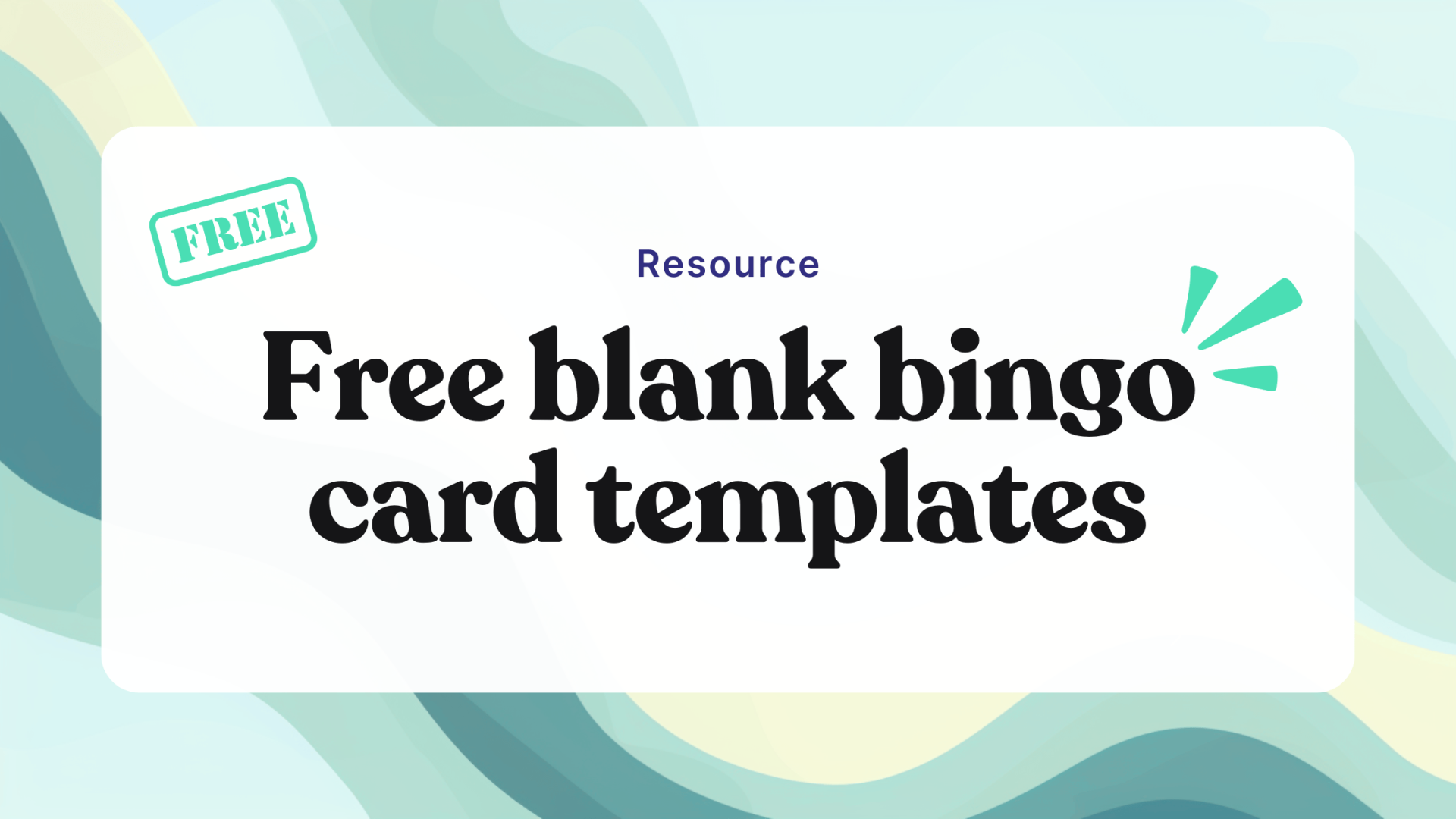 50 Free Printable Blank Bingo Card Templates Bingo Card Creator