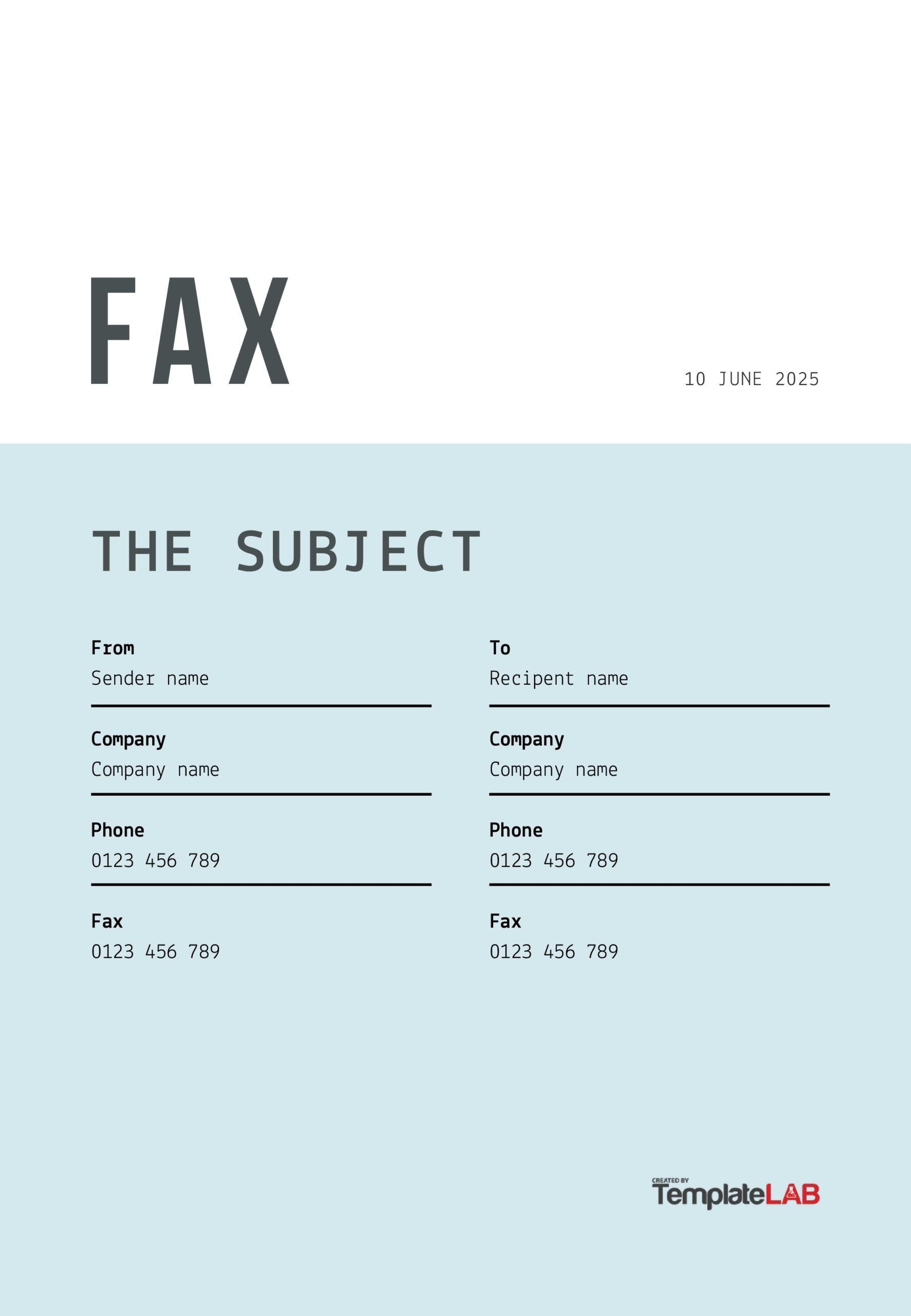Free Printable Fax Cover Sheet Word Download