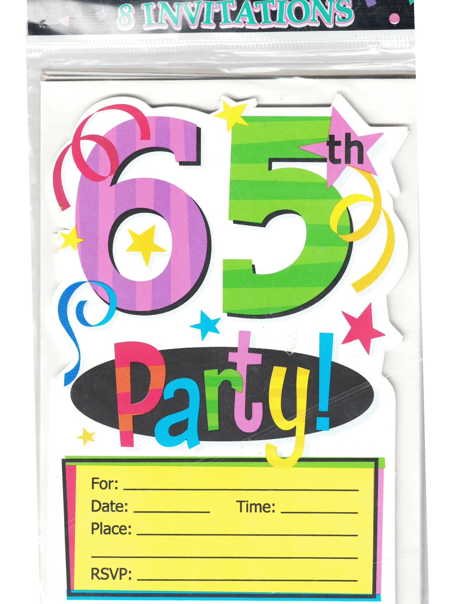 65th Birthday Invites