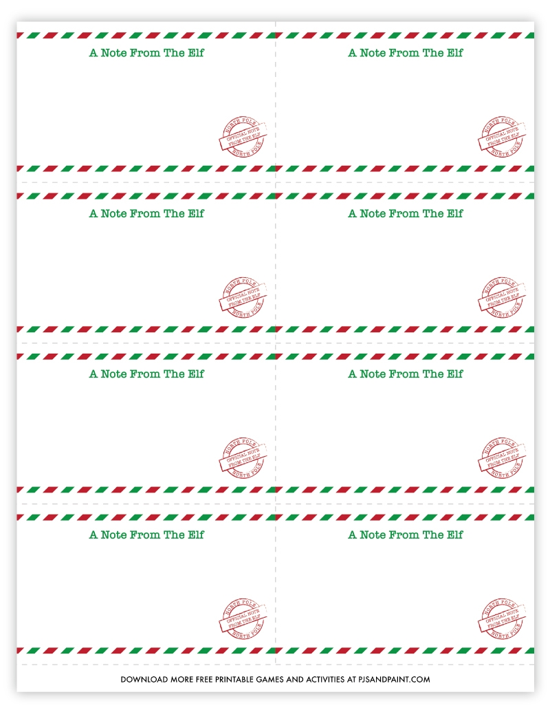 7 Days Of Free Printable Elf Props Pjs And Paint