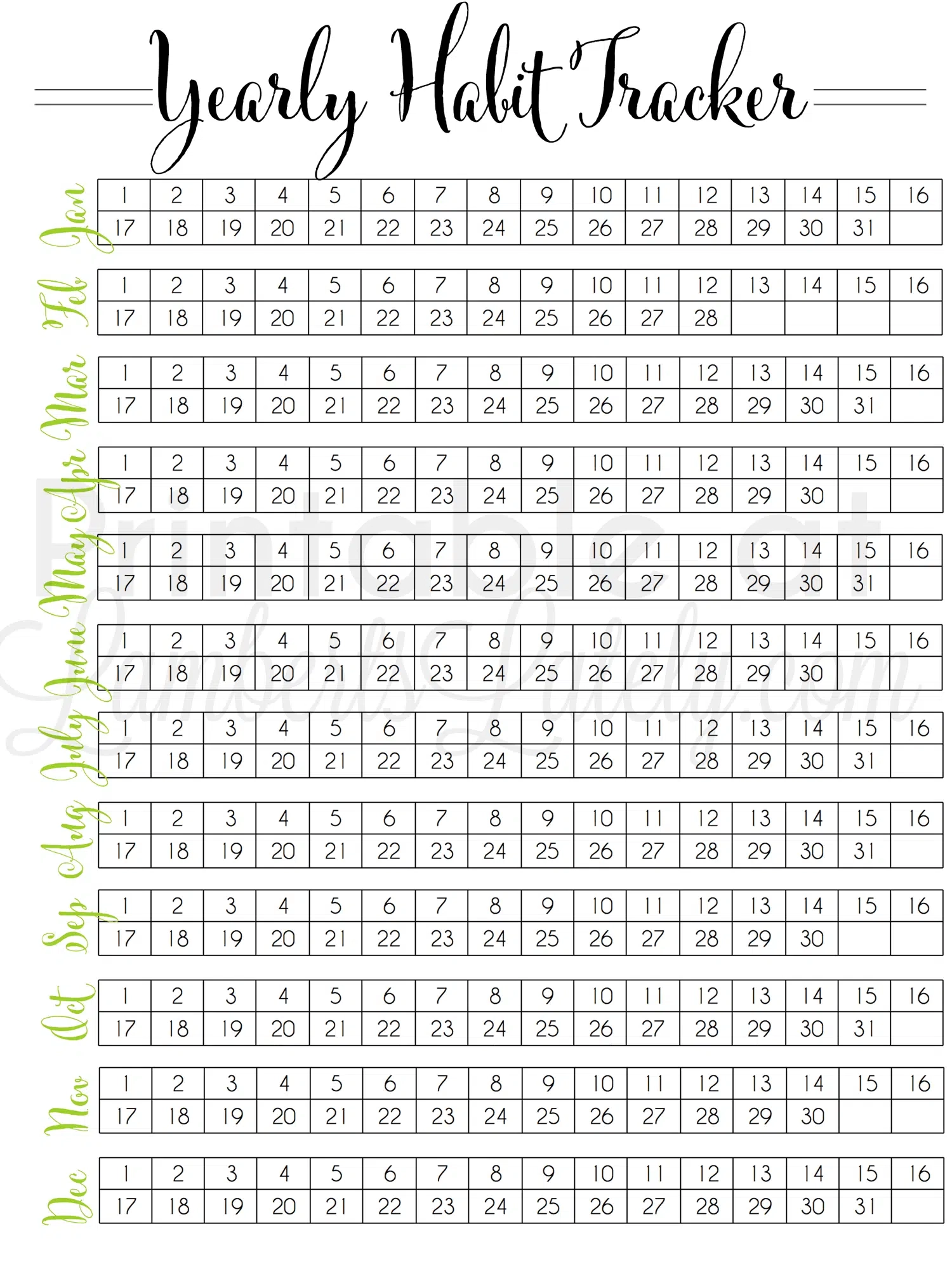 72 Free Editable Habit Tracker Printables Lamberts Lately