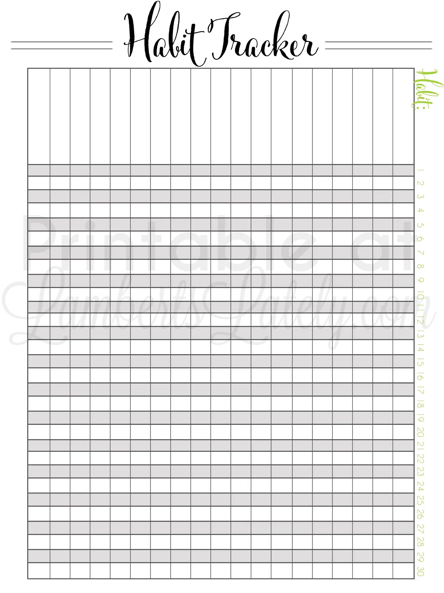 72 Free Editable Habit Tracker Printables Lamberts Lately