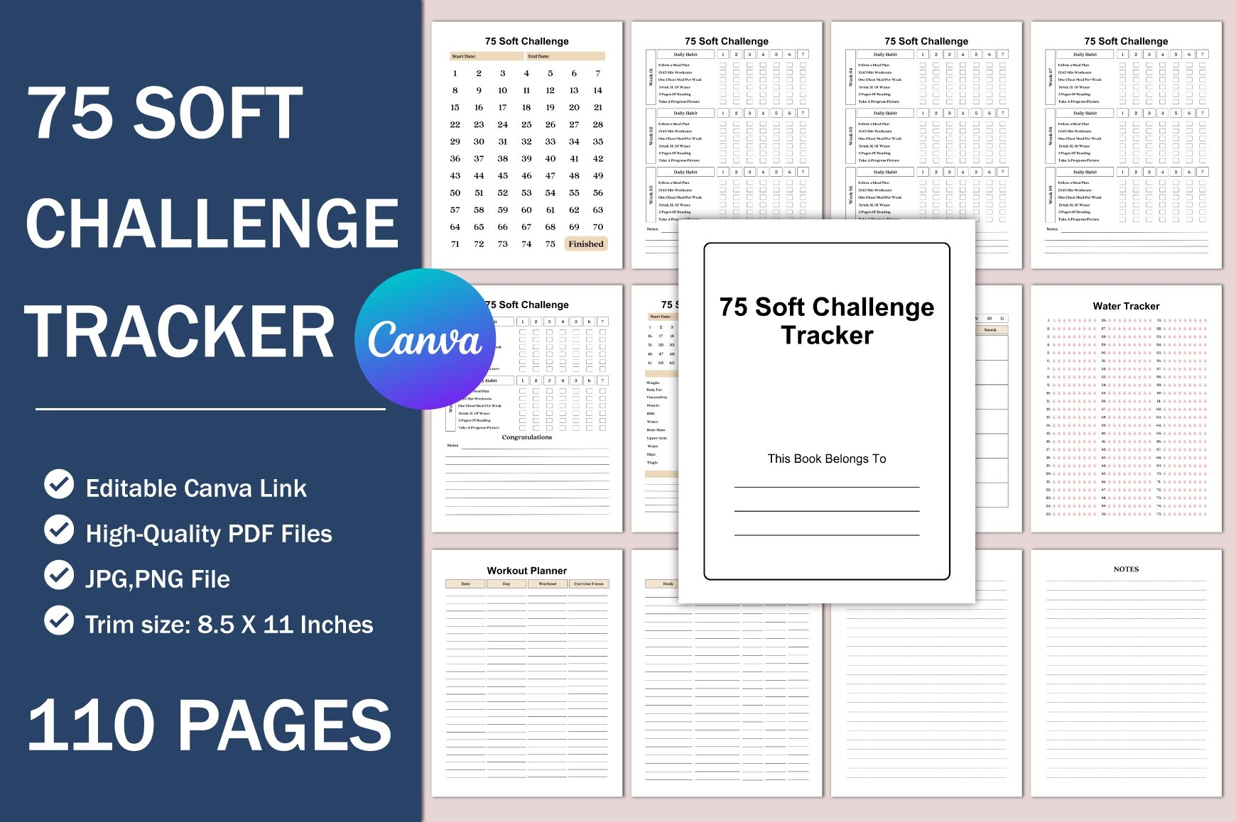 Free Printable 75 Soft Challenge Tracker