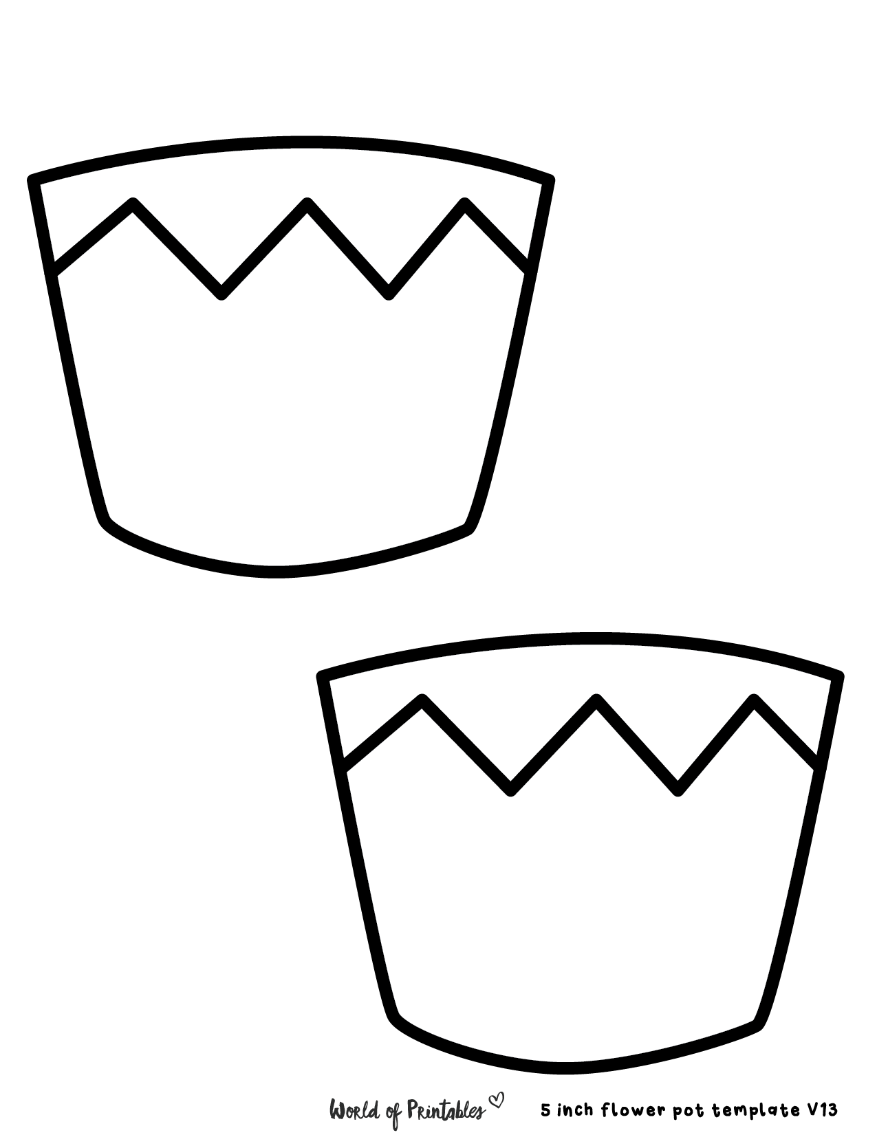 Free Printable Flower Pot Template