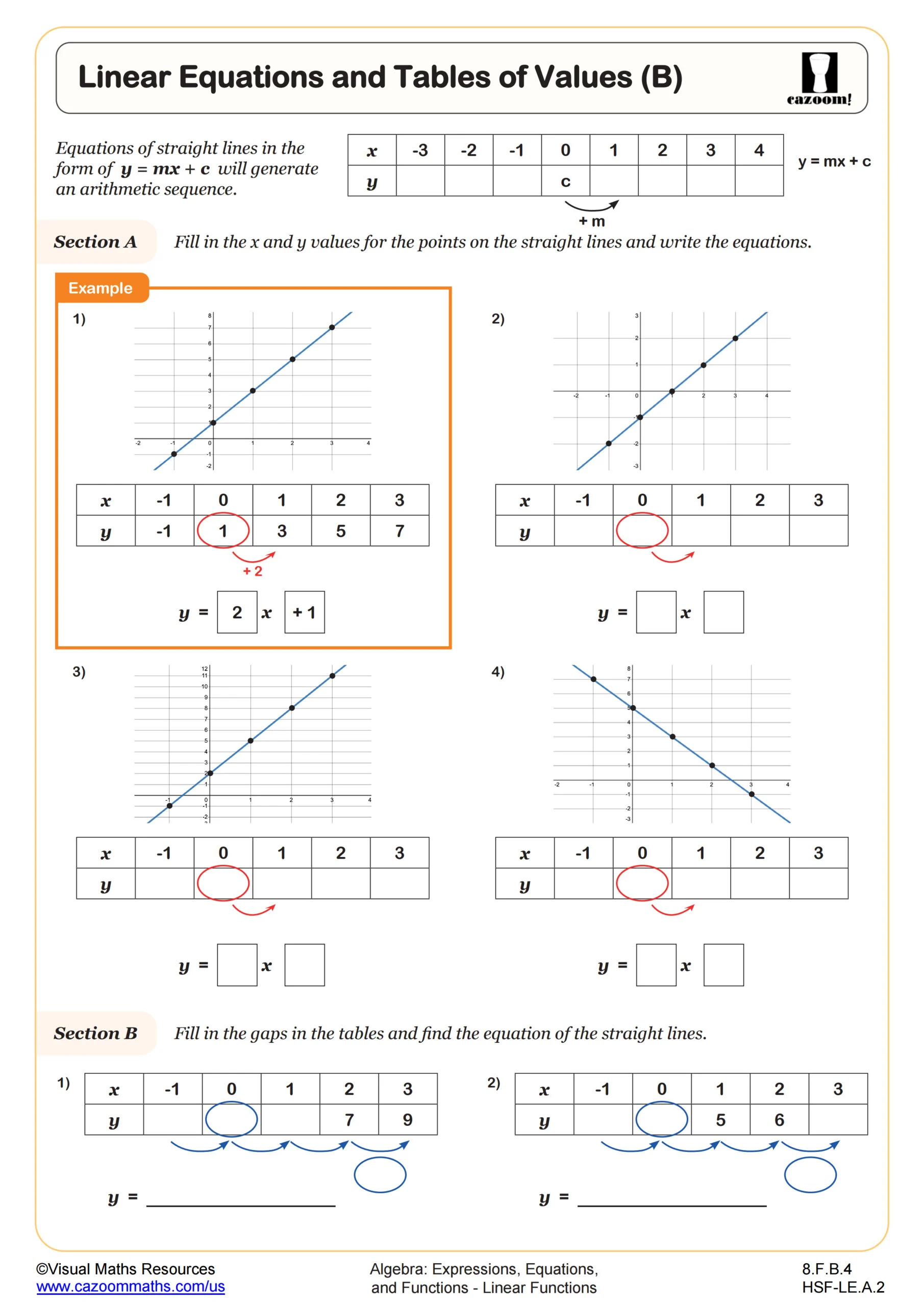 Printable Math Worksheets Free Grade 8