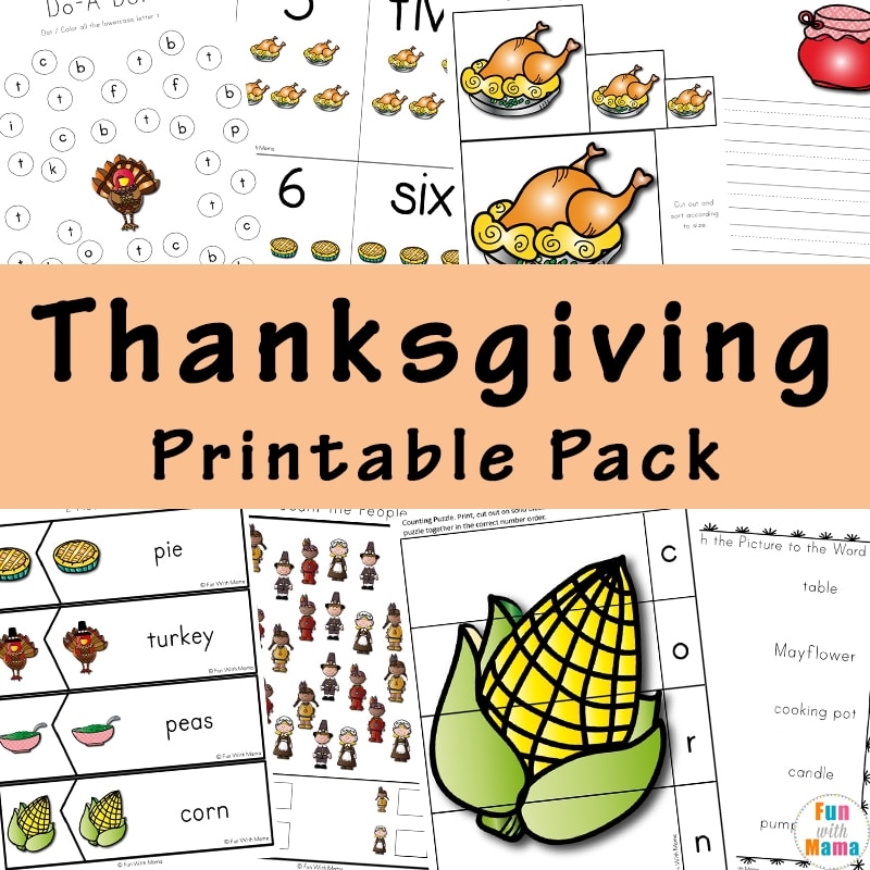 A Thanksgiving Printable Pack For Learning History U0026 More 
