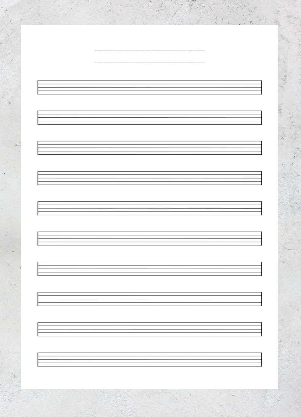 A4 Blank Sheet Music US Letter Printable Sheet Music Manuscript Paper Piano Staff Paper Blank Music Paper Etsy