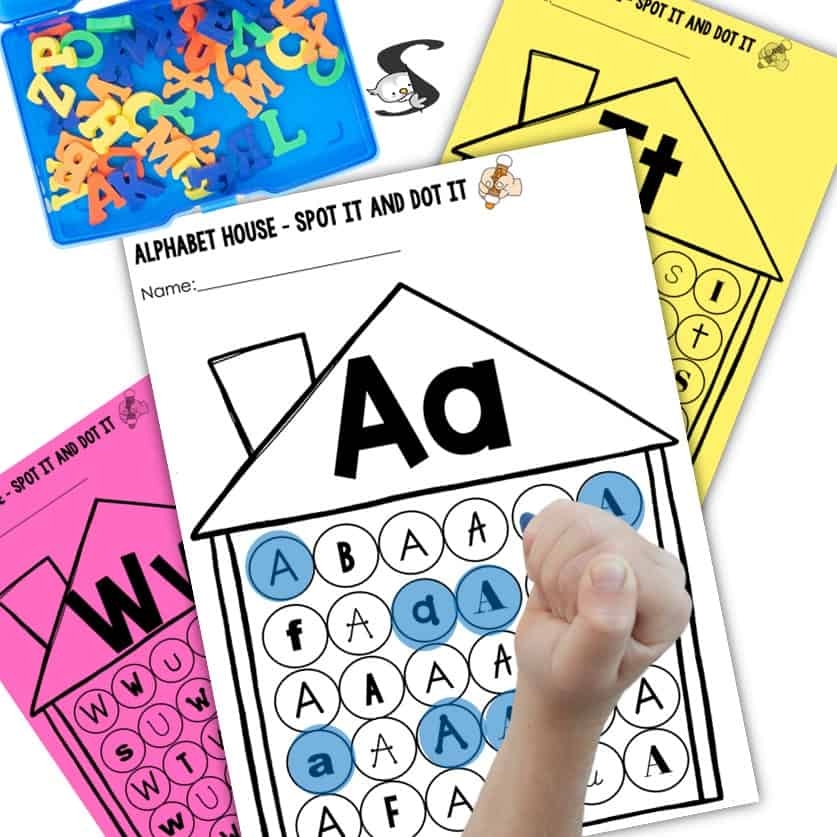 ABC Dot Worksheets Houses Printable Book Super Cute And Easy Prep