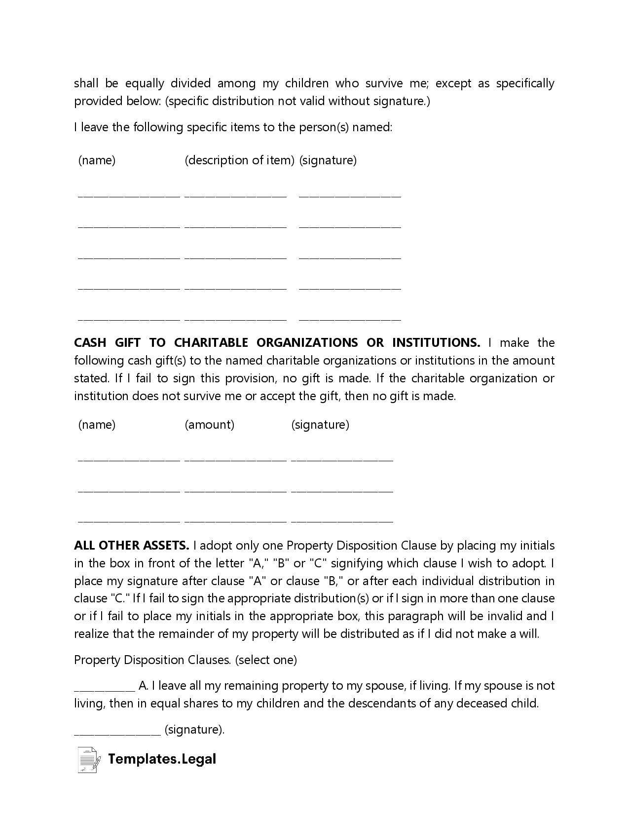 Free Printable Living Will Form Alabama