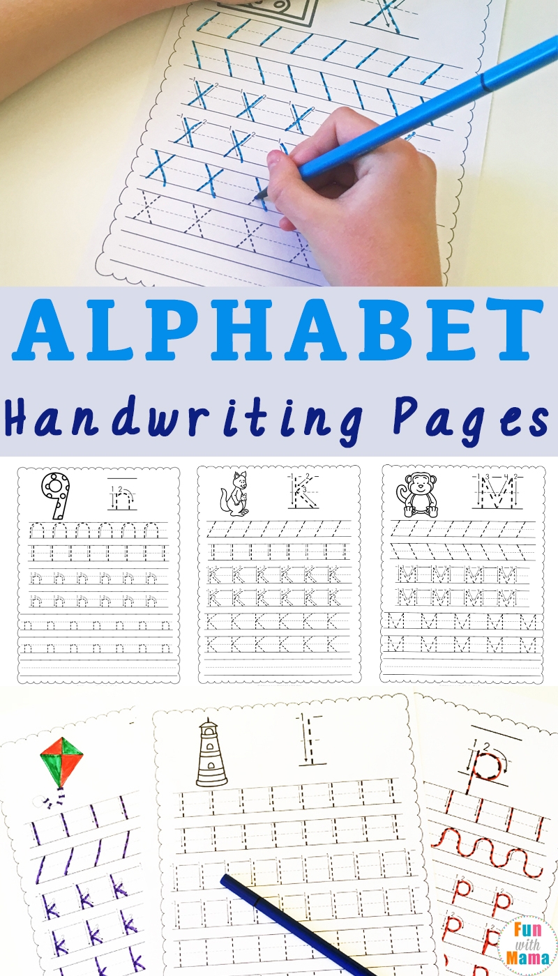 Alphabet Handwriting Worksheets Fun With Mama