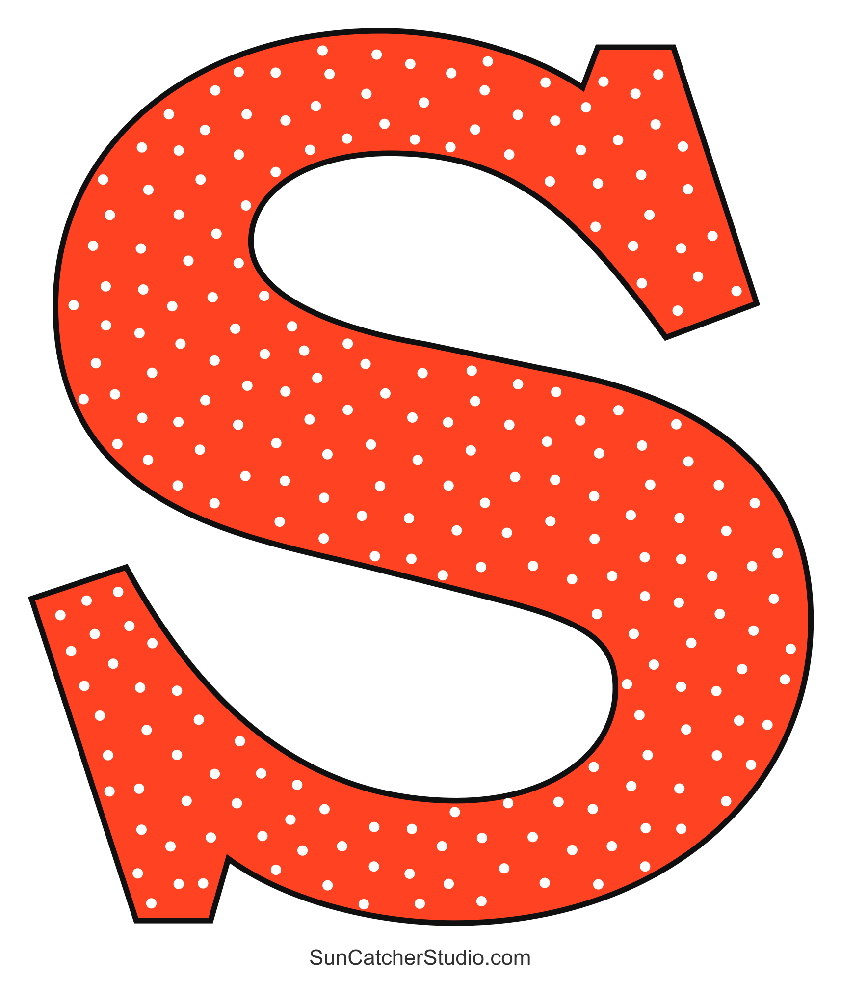 Alphabet Letters And Numbers With A Colorful Polka Dot Design Free Printables Monograms Design Tools Patterns DIY Projects