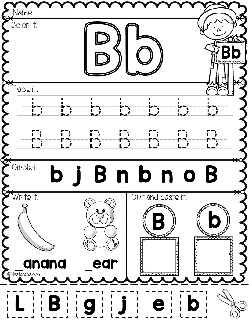 Alphabet Worksheets A Z For Kindergarten Nastaran s Resources