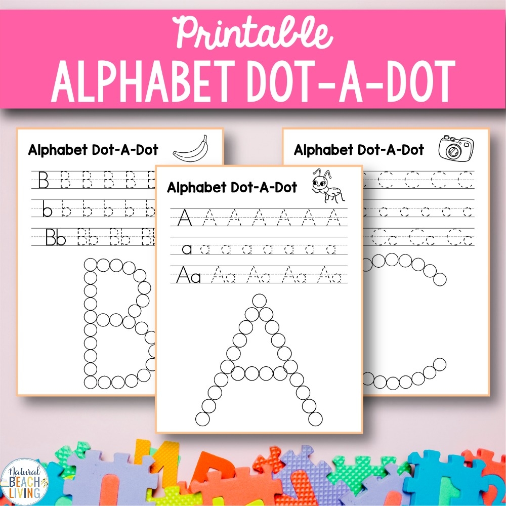 Alphabet Worksheets A z Free Q Tip Painting Printables Natural Beach Living