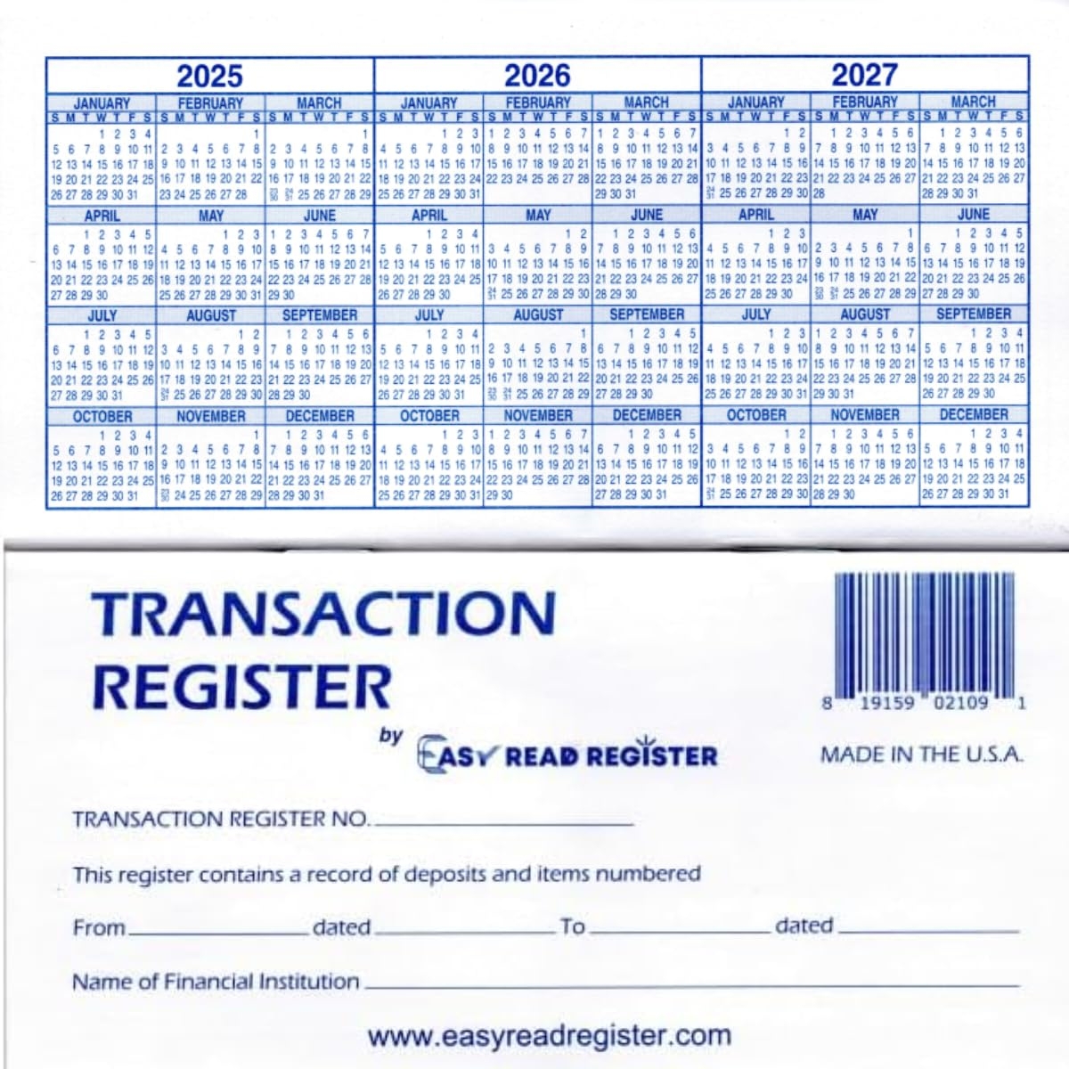 Amazon 12 Check Registers For Personal Checkbook Checkbook Ledger Transaction Registers Log For Personal Or Business Bank Checking Account Saving Account Office Products