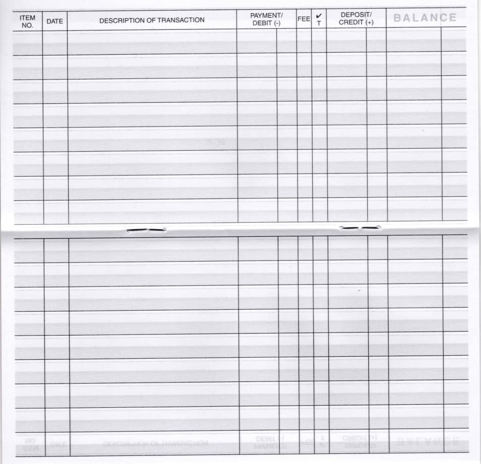 Amazon 12 Check Registers For Personal Checkbook Checkbook Ledger Transaction Registers Log For Personal Or Business Bank Checking Account Saving Account Office Products