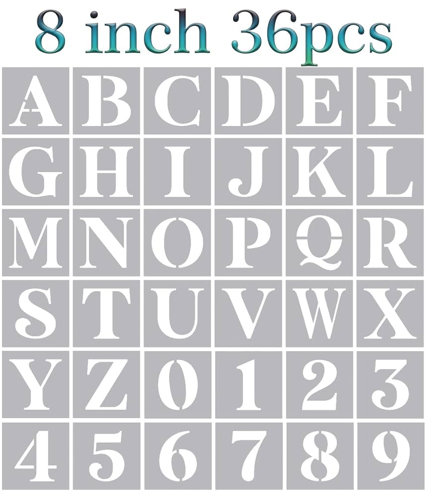 Amazon 8 Inch Large Letter Stencils Alphabet Stencils For Painting On Wood DIY Crafts Wall Signs Arts Crafts Sewing