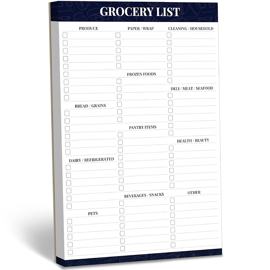 Free Printable Shopping List For Grocery