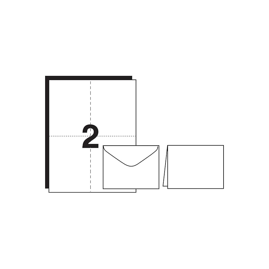 Amazon Avery Printable Note Cards With Envelopes 4 25 X 5 5 Matte White 60 Blank Note Cards For Inkjet Printers 08315 Blank Note Cards Office Products