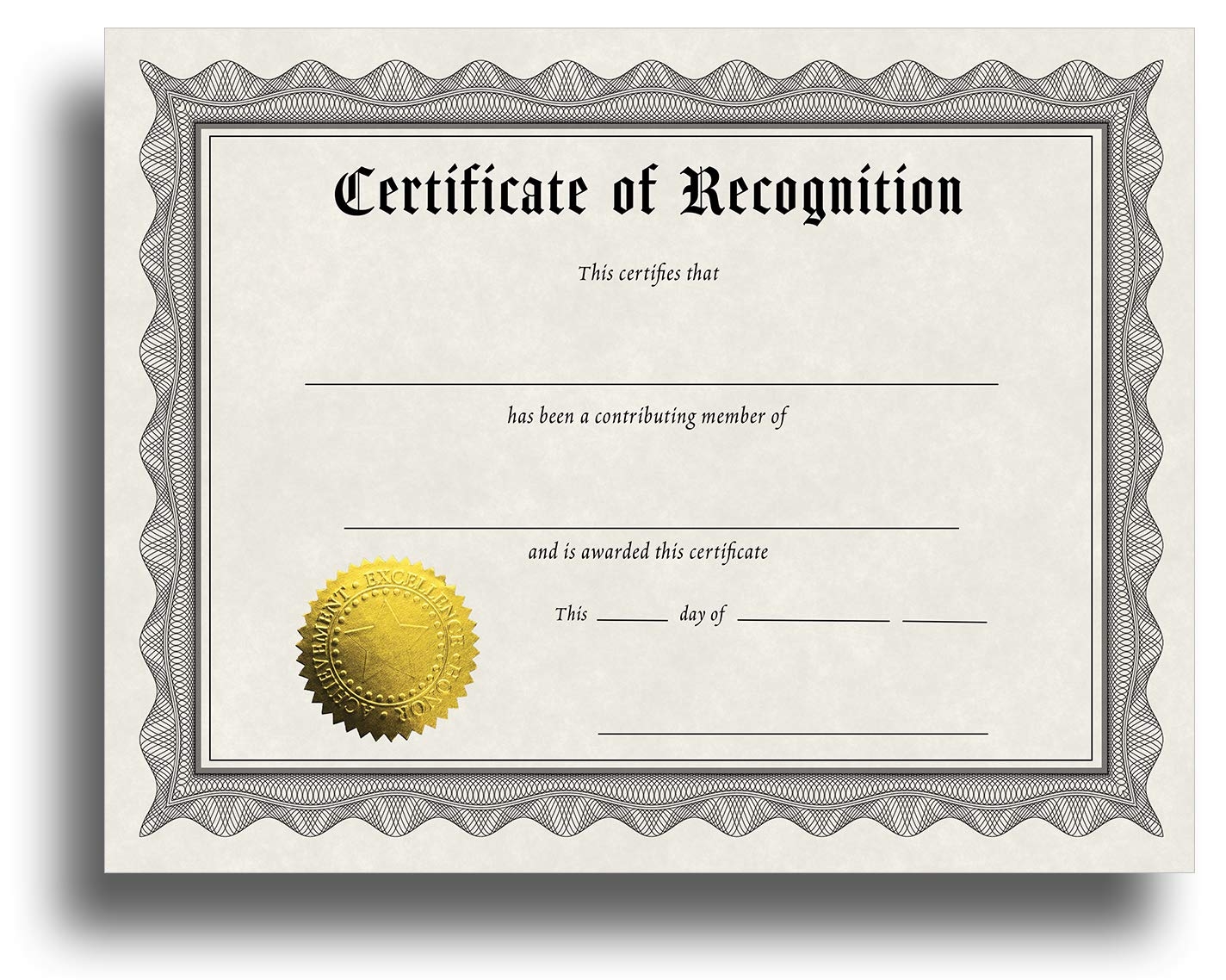 Amazon Certificate Of Recognition Certificate Paper With Embossed Gold Foil Seals 30 Pack Parchment Award Certificates For Students Teachers Employees 8 5 X 11 Inkjet Laser Printable Office Products