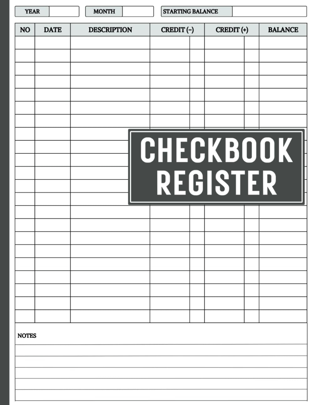 Amazon Checkbook Register Large Print 8 5 X 11 Inches 109 Pages Markle Emma Books