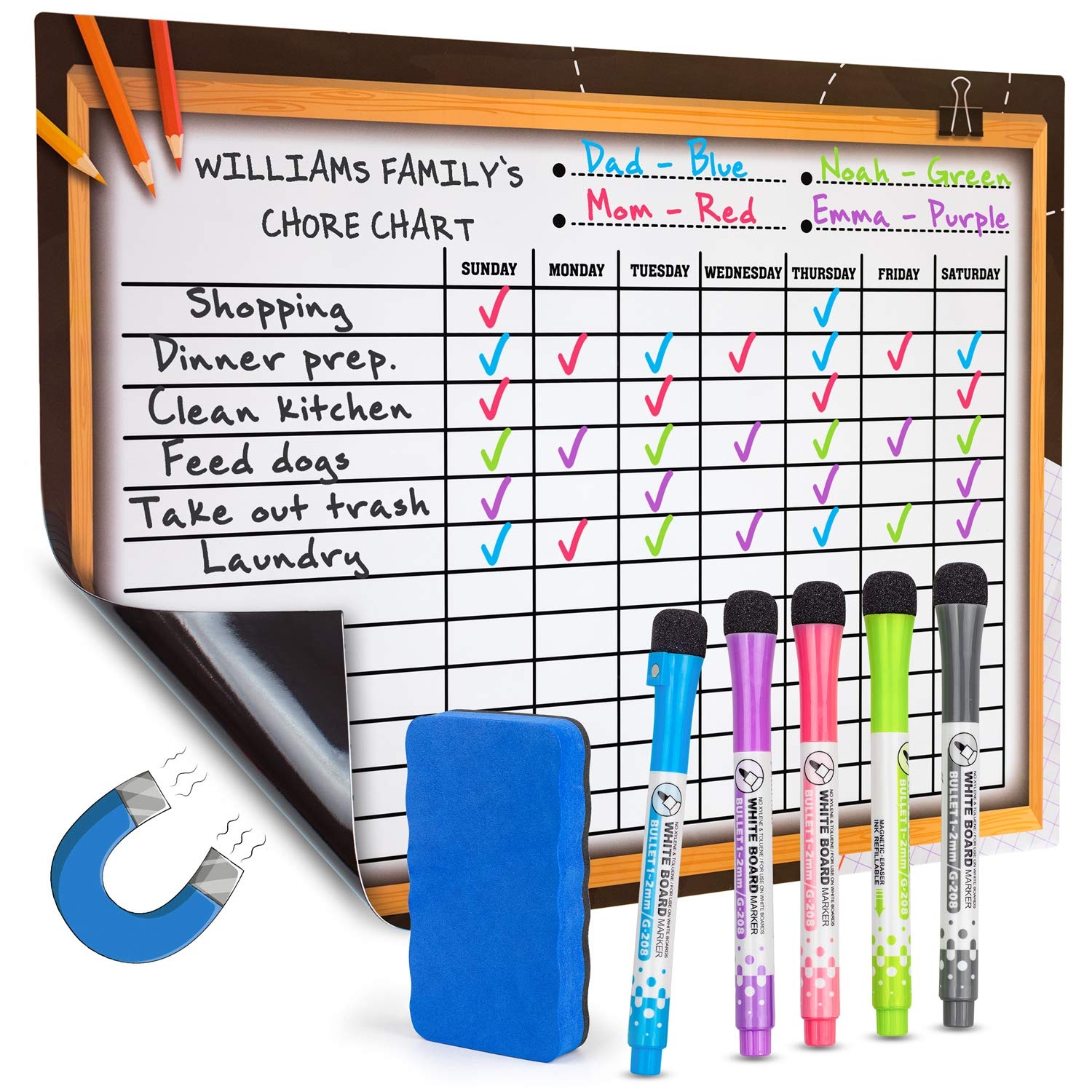 Free Printable Chore Chart For Multiple Kids