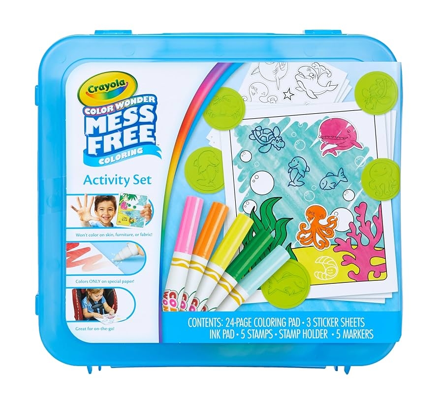 Amazon Crayola Color Wonder Mess Free Coloring Activity Set 30 Pcs With Markers Stamps And Stickers Gift For Toddlers 3 Toys Games