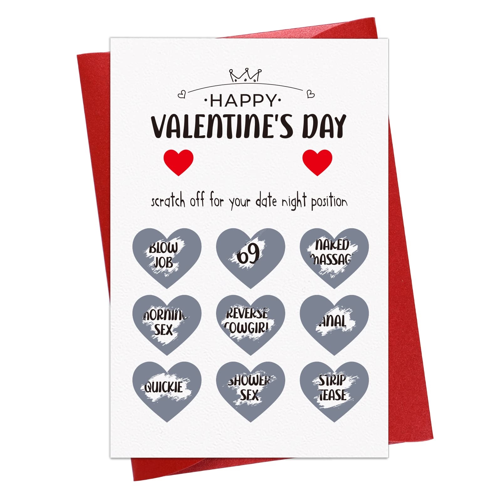 Amazon FLYAB Funny Valentines Day Cards For Her Him 4 x6 Naughty Scratch Off Valentines Day Gift Cards For Husband Wife Fiance Boyfriend Girlfriend Anniversary Birthday Cards With Envelope Office Products