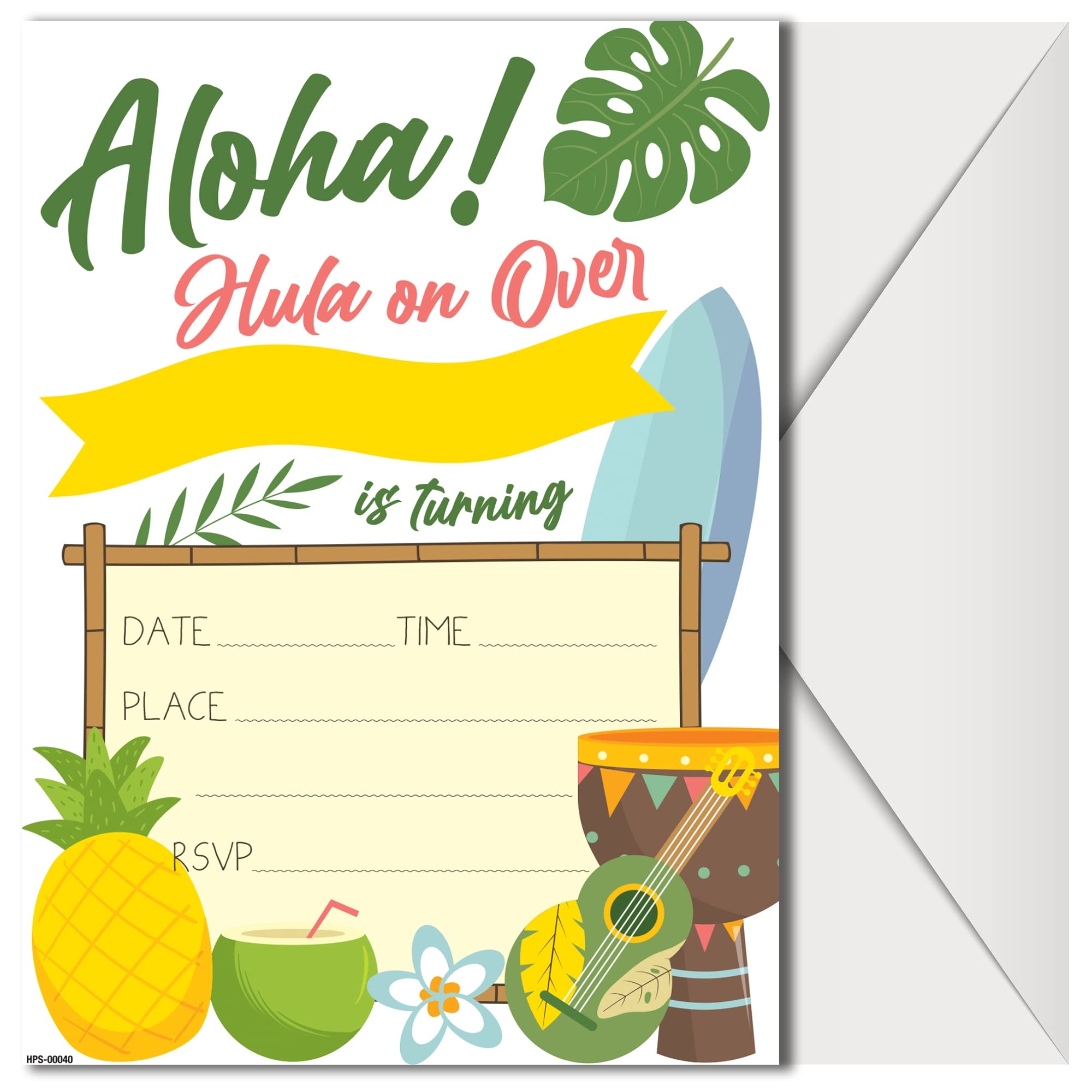 Amazon Hawaiian Birthday Invitations With Envelopes Pack Of 20 Luau Party Invites For Boys Girls Children And More Maui Birthday Invitations Hawaiian Party Supplies Fill In Style Toys Games