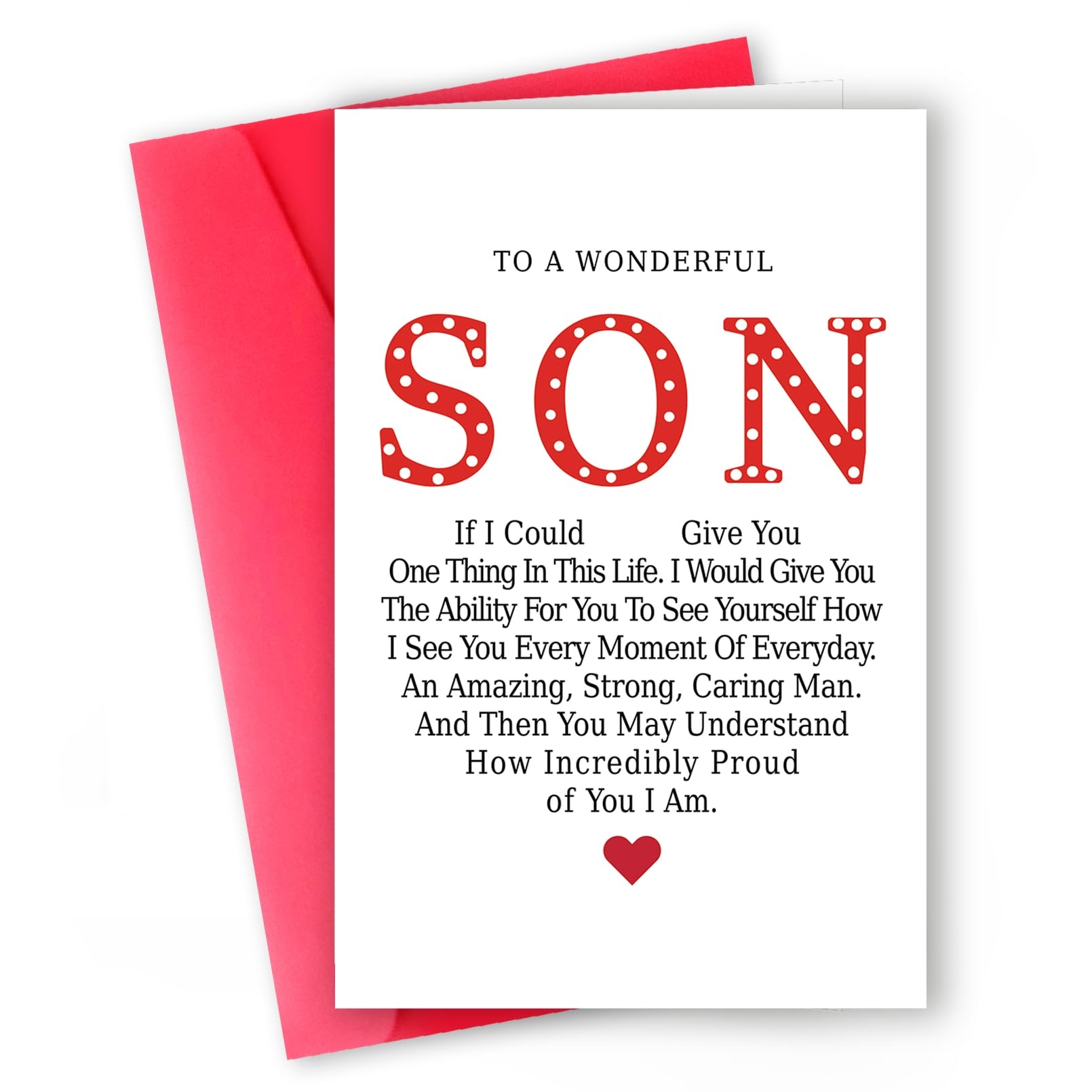 Amazon MQMRYeto Birthday Card For Son Heartfelt From Dad Mom Parents To A Wonderful Son Office Products