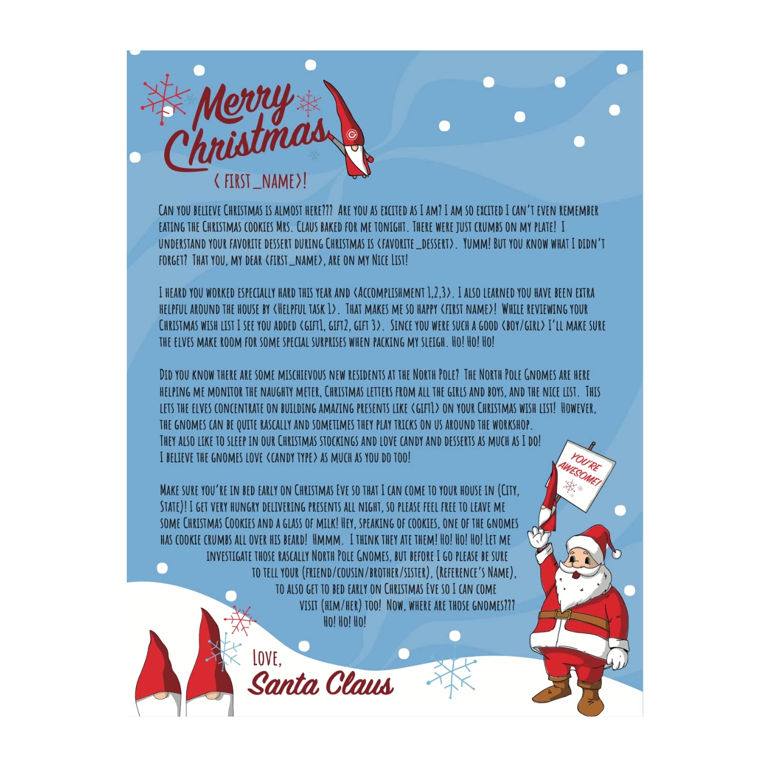 Santa Letters From North Pole Free Printable