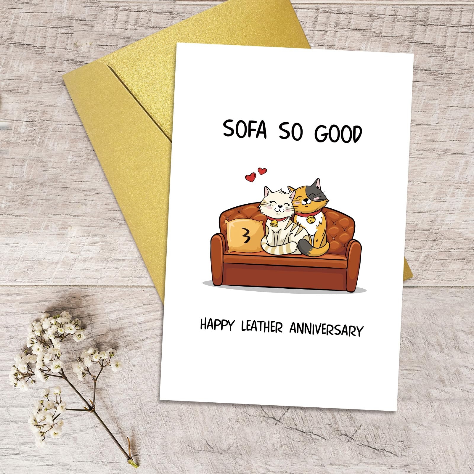 Amazon Qiliji Funny Cats 3rd Anniversary Card Happy Leather Anniversary Pun Card For Husband Wife Cute Third Wedding Anniversary Card For Men Women 3 Years Anniversary Card Gift For Couple 