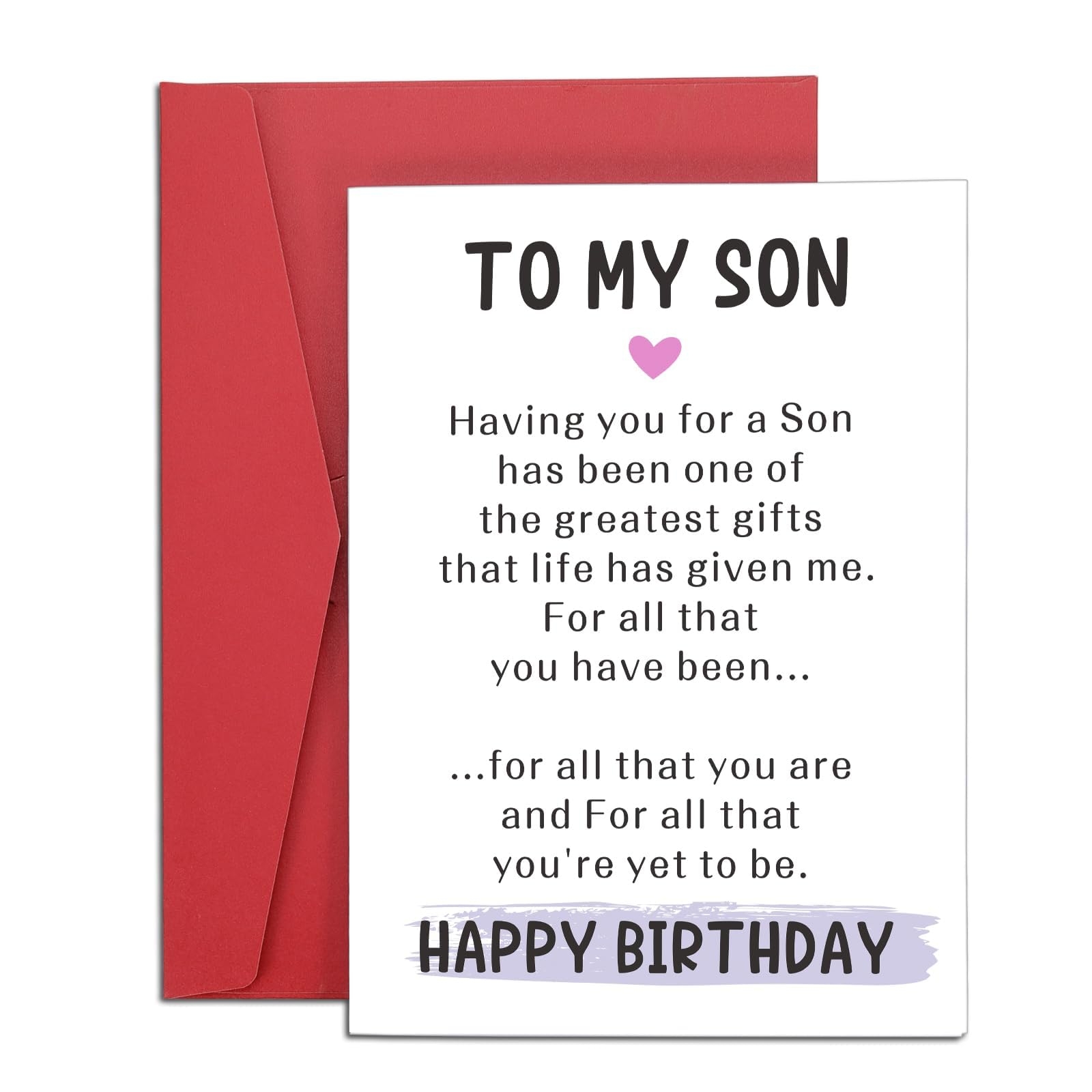 Amazon Son Birthday Card Birthday Card For Son Son Birthday Cards From Mom Parents Birthday Card For Son Adult Happy Birthday Son Card Birthday Gifts For Son To My Son Gifts 