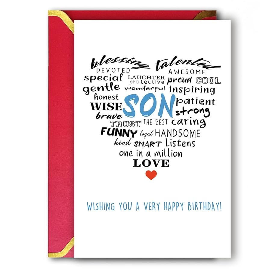 Amazon Unique Son Birthday Card From Mom And Dad Joke Birthday Card For Son Adult Praise Son Birthday Card From Parents Hilarious Son Birthday Gift With Envelope Electronics