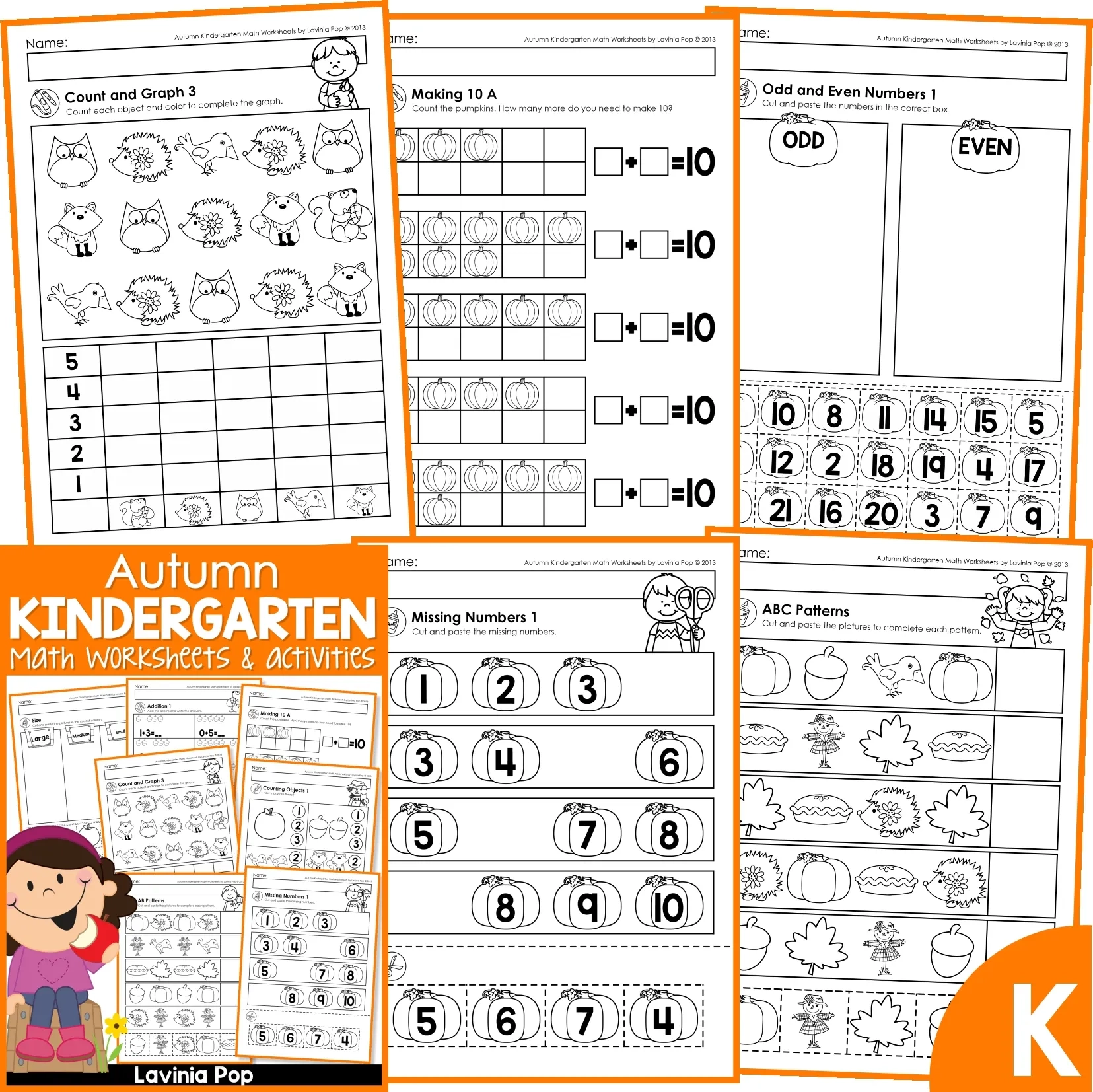 Free Kinder Math Printables