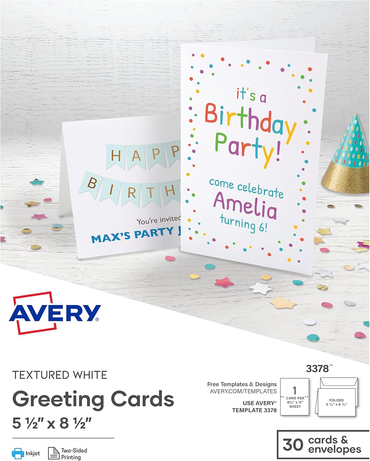 Avery Textured White Printable Greeting Cards 30 Bahrain Ubuy