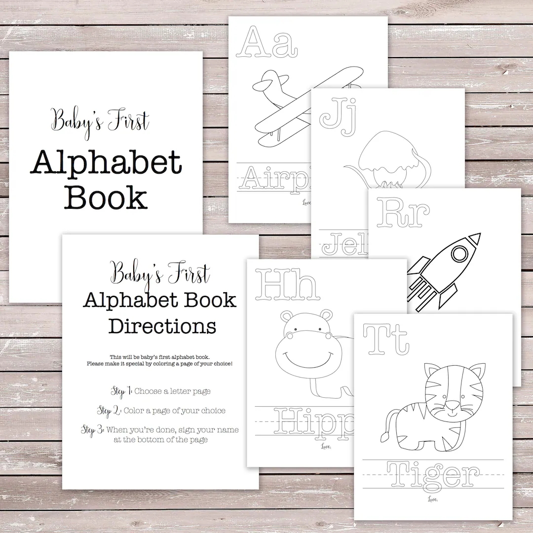 Free Printable Abc Book For Baby Shower