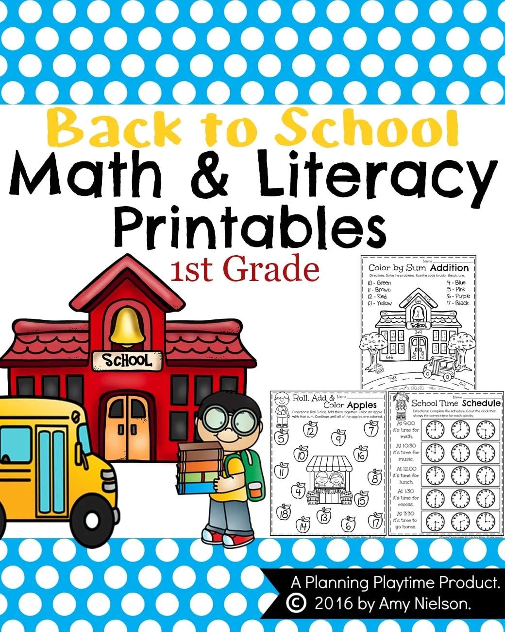 Back To School First Grade Worksheets Planning Playtime